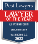 Best Lawyers Lawyer of the Year Subhashini Bollini Civil Rights Law 2022 Badge