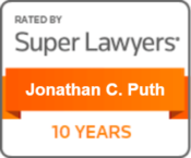 Super Lawyers Jonathan Puth 10 Years Badge